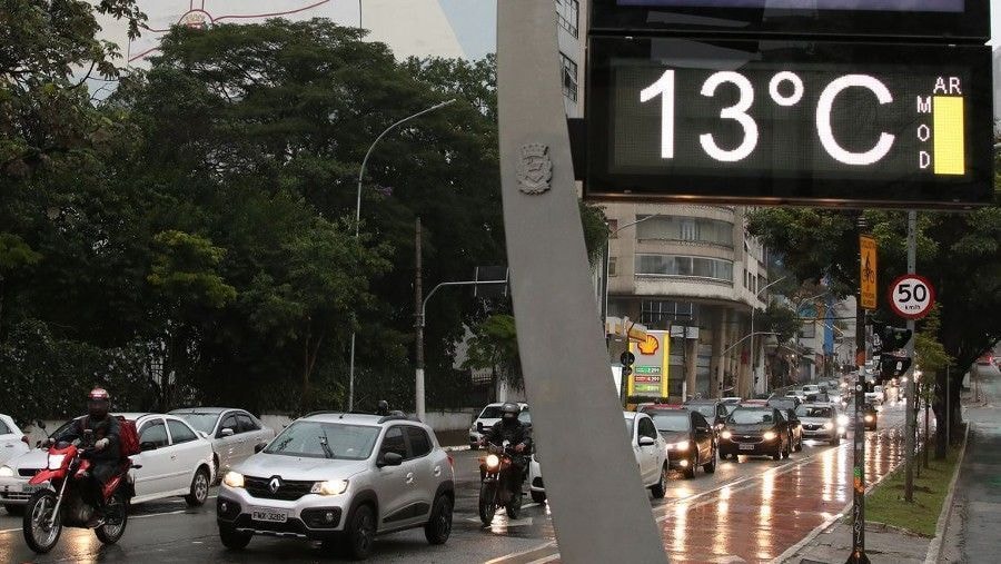 SP está em alerta para frente fria com chuva e baixas temperaturas
