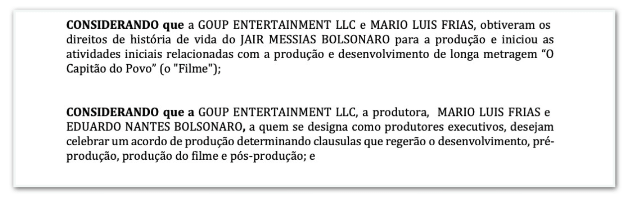 Eduardo controlou orçamento do filme de Bolsonaro, diz site