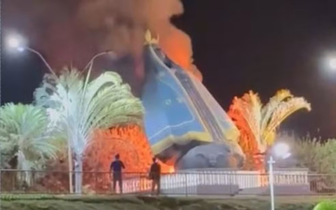 Vela acesa por família deu início a incêndio que destruiu santa em GO