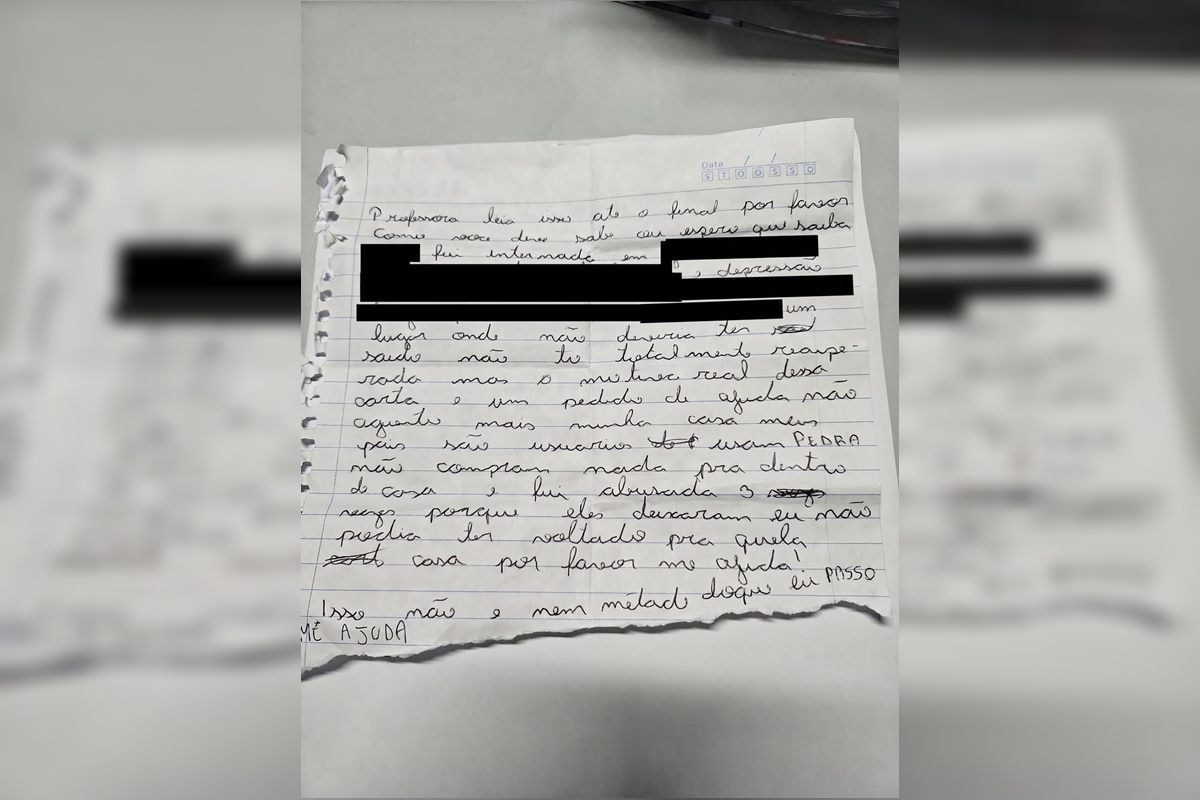 A carta dramática que libertou uma menina do horror e da exploração em casa