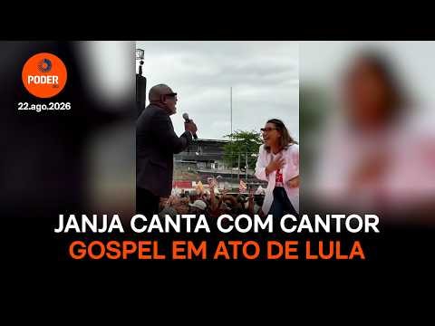 De olho nos evangélicos, Janja canta com cantor gospel em ato de Lula