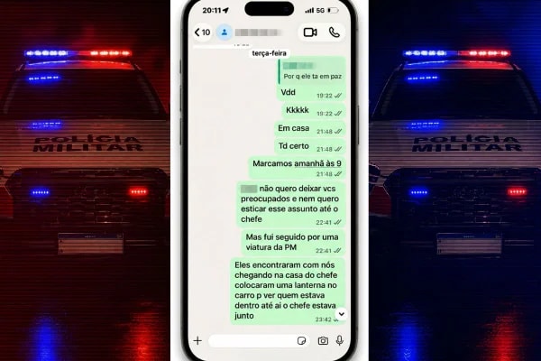 WhatsApp de motorista de Haddad relata detalhes de ação da PM: "Fui se