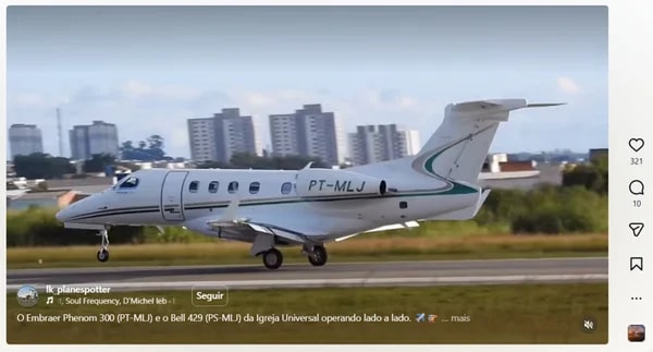 Igreja de Edir Macedo possui 5 aeronaves avaliadas em R$ 178 milhões