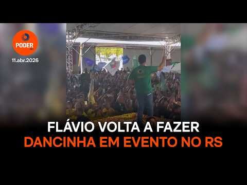 Flávio volta a fazer dancinha no lançamento de Zucco no RS