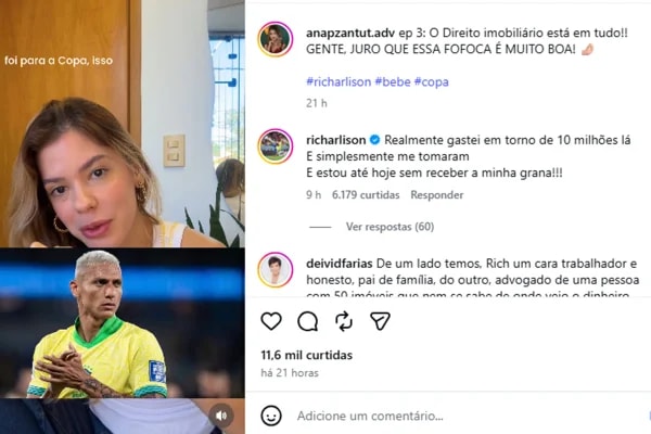 Richarlison desabafa sobre briga na Justiça envolvendo Flávio Bolsonaro