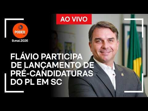 Ao vivo: Flávio vai a lançamento de pré-candidaturas do PL em SC