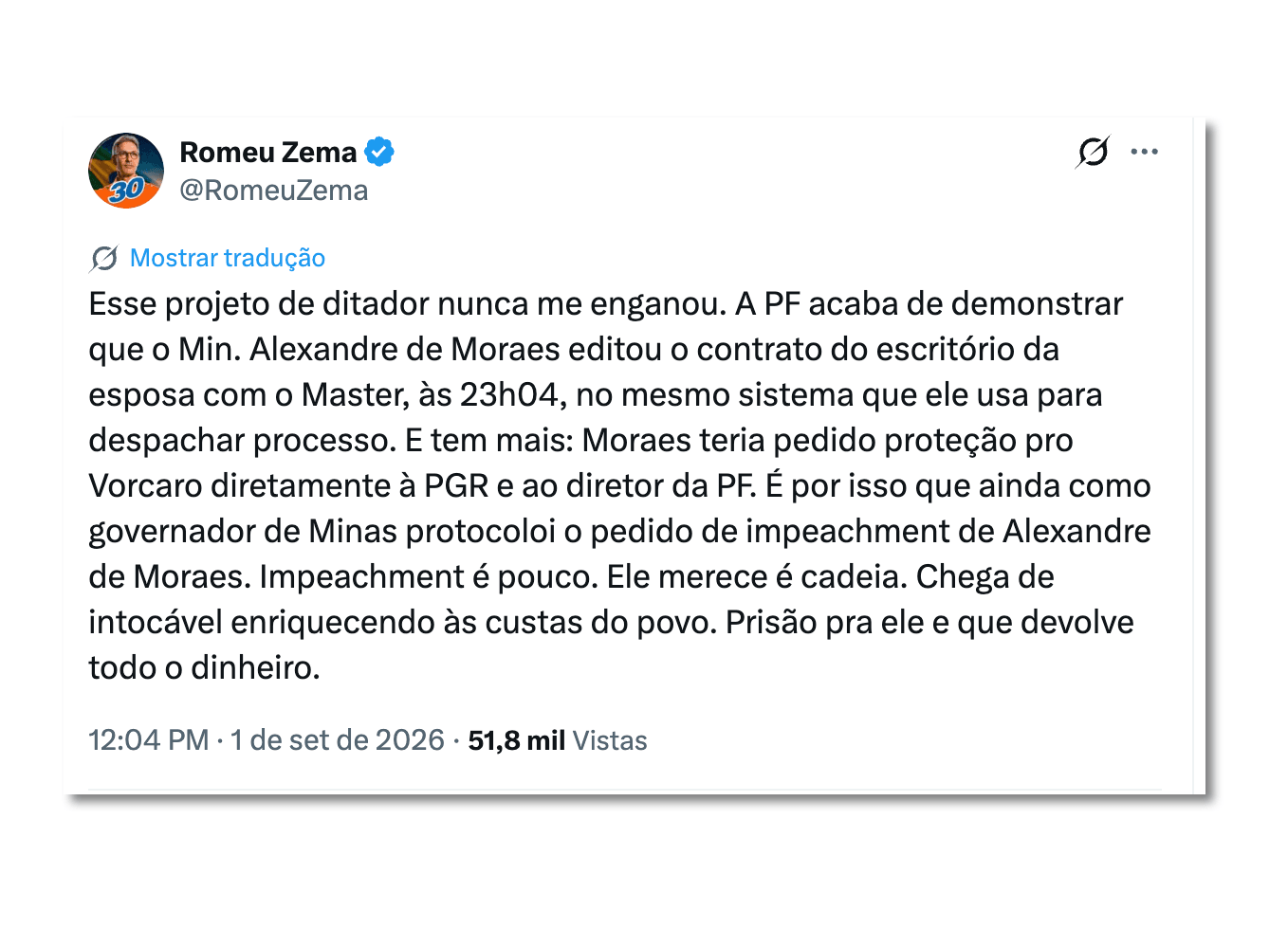 Leia o que políticos estão dizendo sobre Vorcaro e Moraes