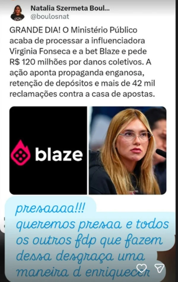 Luana Piovani volta a pedir prisão de Virginia: "Queremos presa"