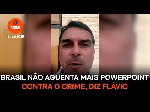 Brasil não aguenta mais PowerPoint contra o crime, diz Flávio