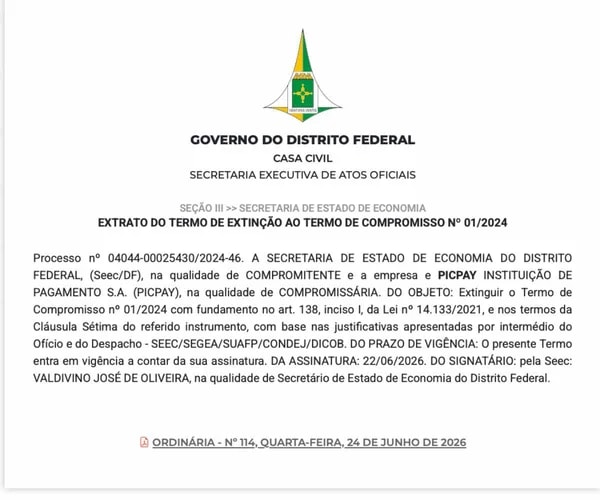 GDF descredencia PicPay e impede descontos nos salários de servidores