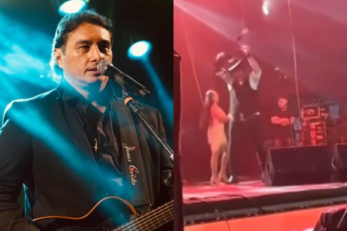 Cantor defende Neymar, joga violão no chão e abandona show. Veja vídeo