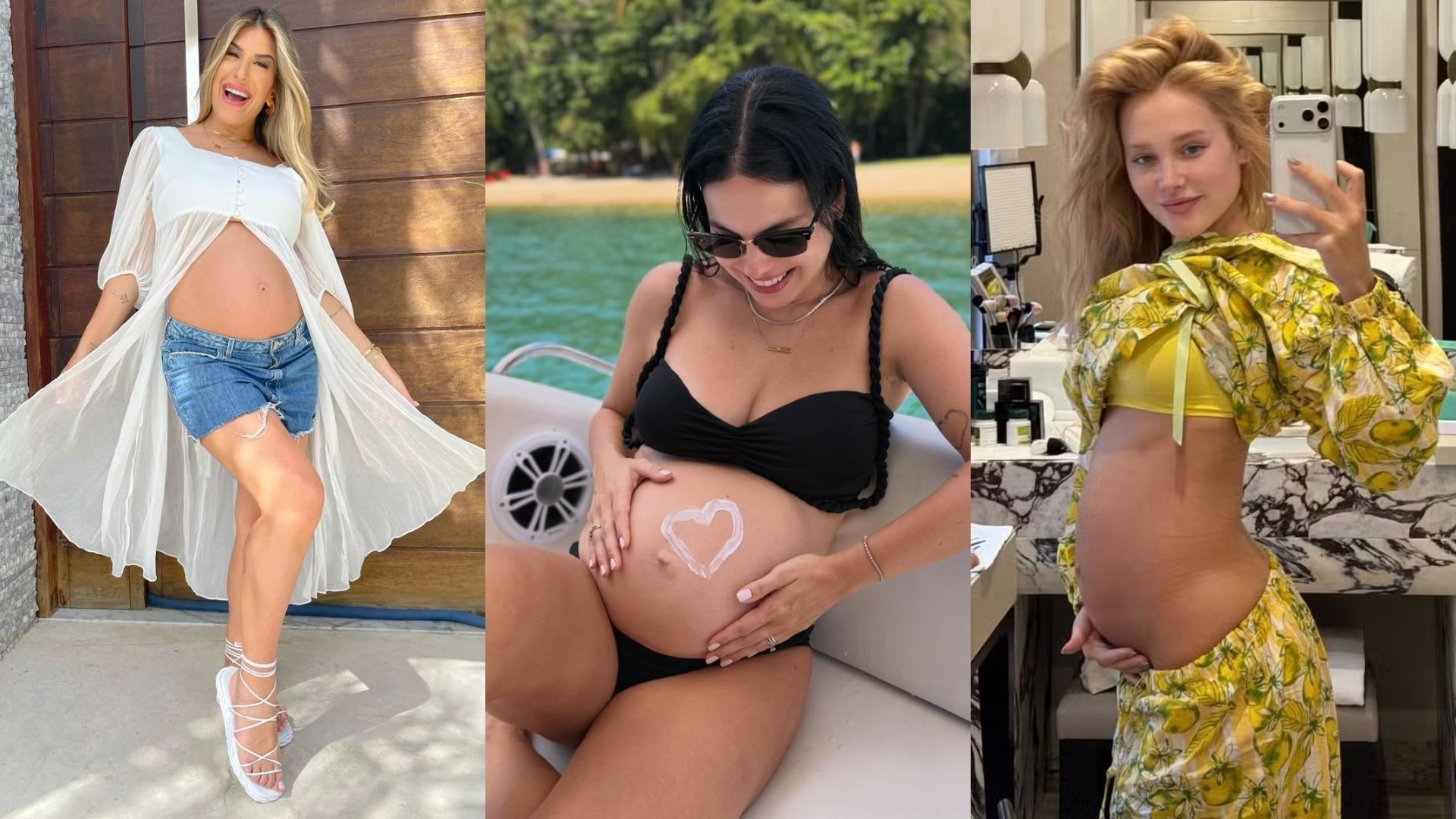 Sthefany Brito mostra tamanho da barriga na reta final da gravidez