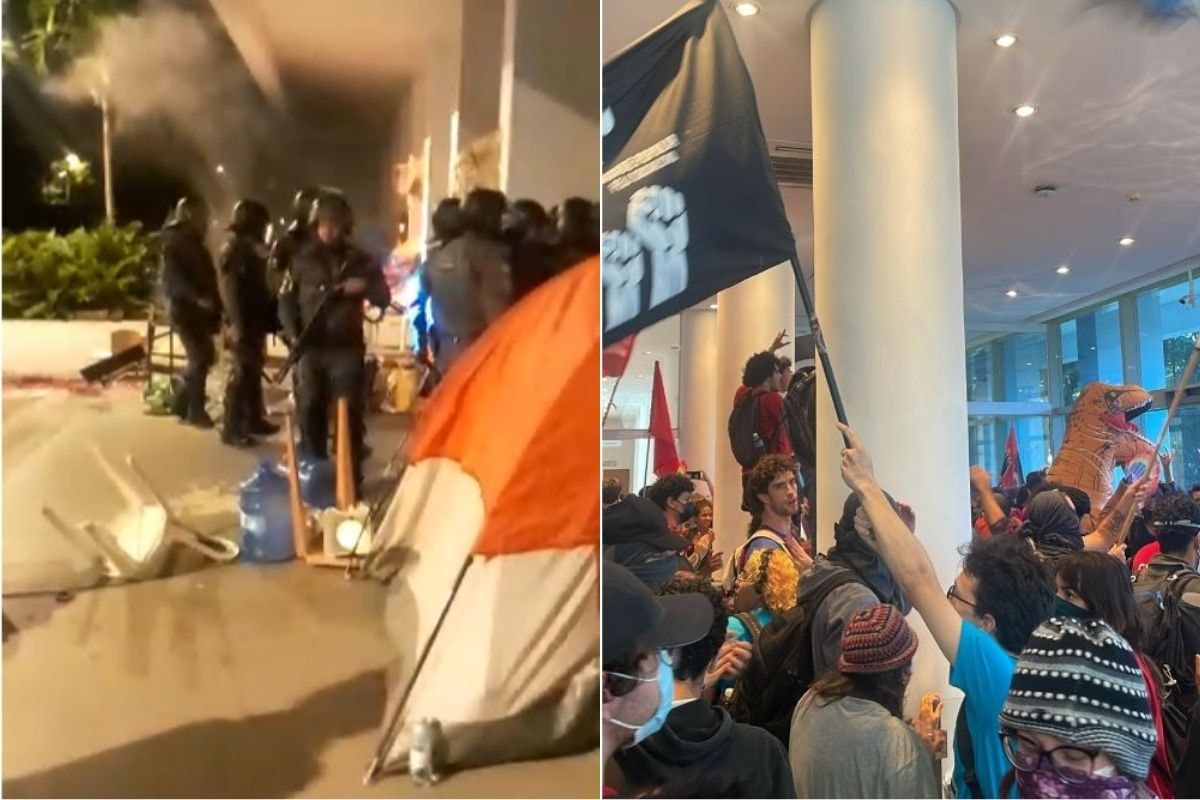 Com bombas e "corredor polonês", PM desocupa reitoria da USP. Veja vídeo