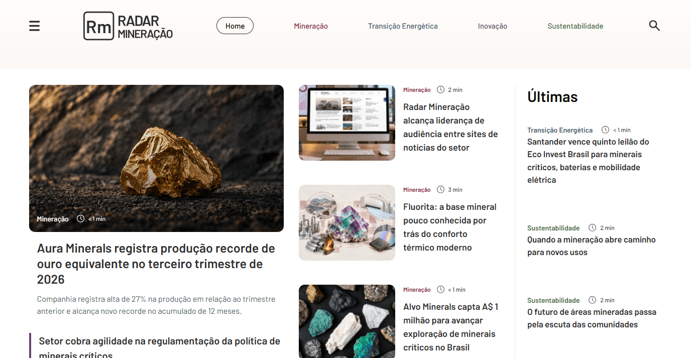 InfoMoney faz parceria de conteúdo com o Radar Mineração e reforça cobertura do setor