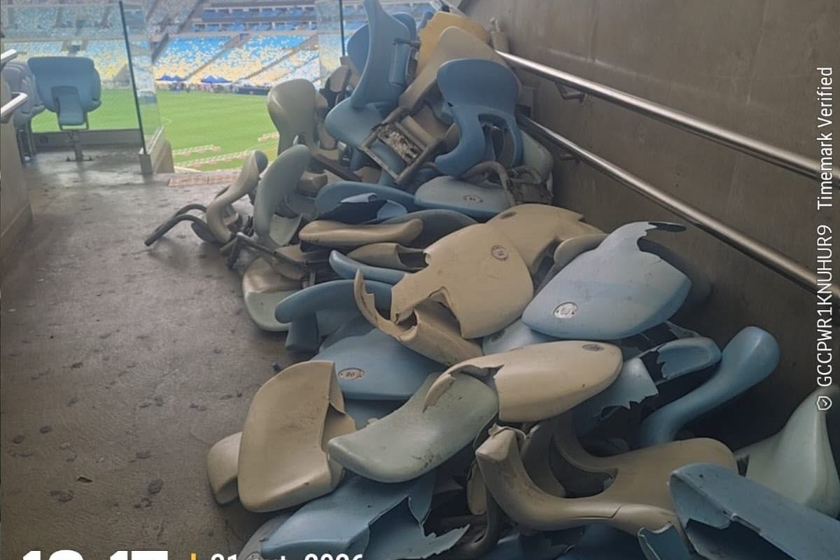 Maracanã teve quase 500 cadeiras quebradas e prejuízo de mais de R$ 300 mil