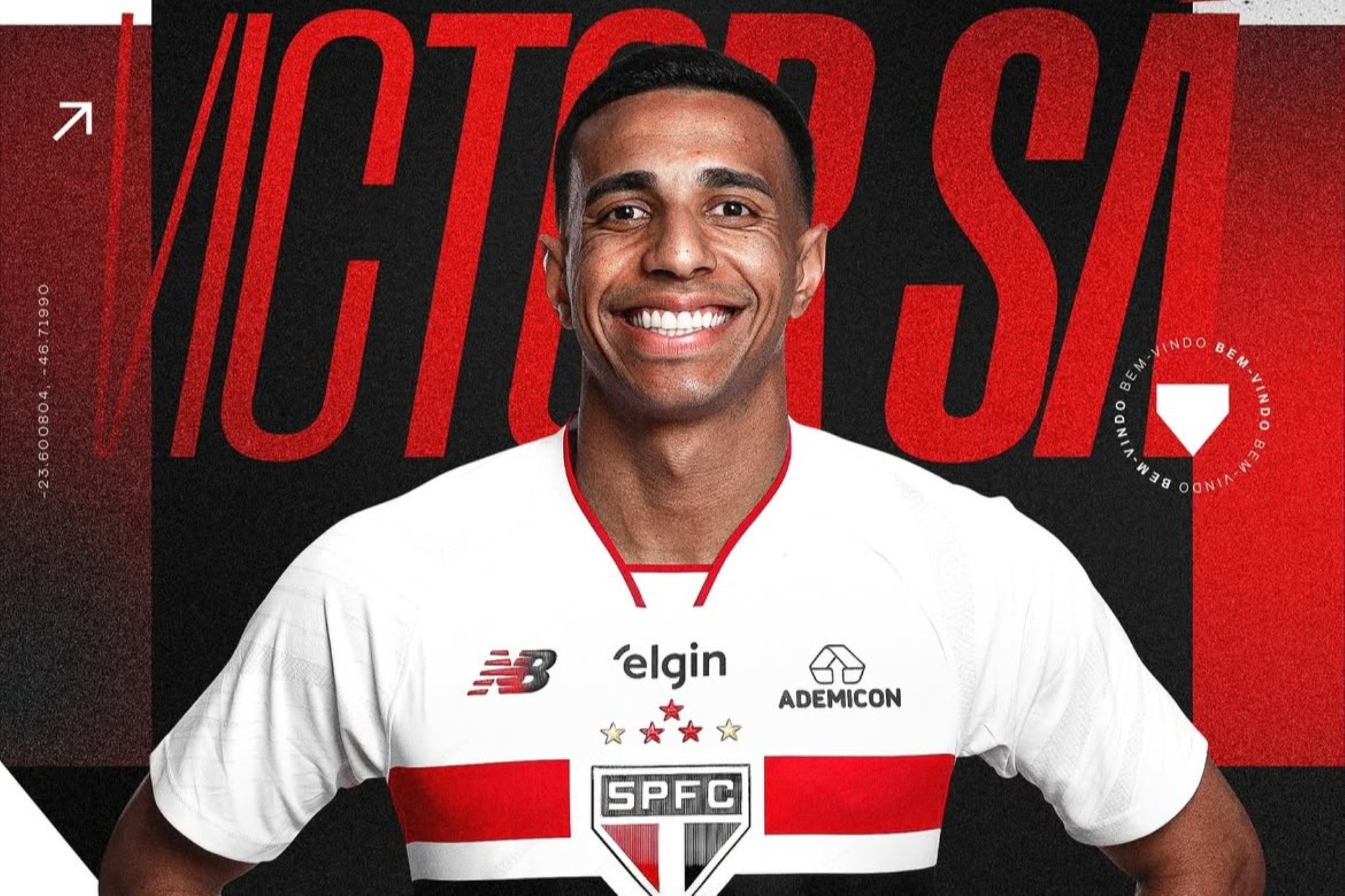 São Paulo anuncia a contratação do atacante Victor Sá, ex-Botafogo