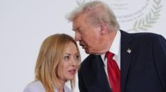 A briga pública cada vez mais acirrada entre Trump e premiê da Itália