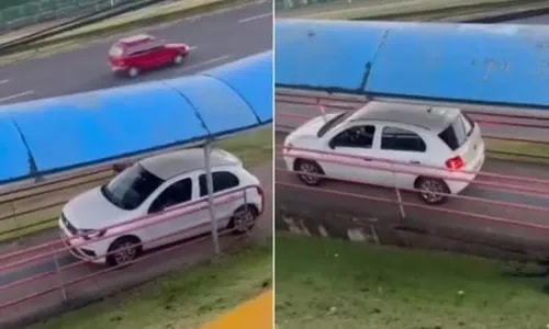 Adolescente conduzia carro que foi filmado em passarela de pedestres