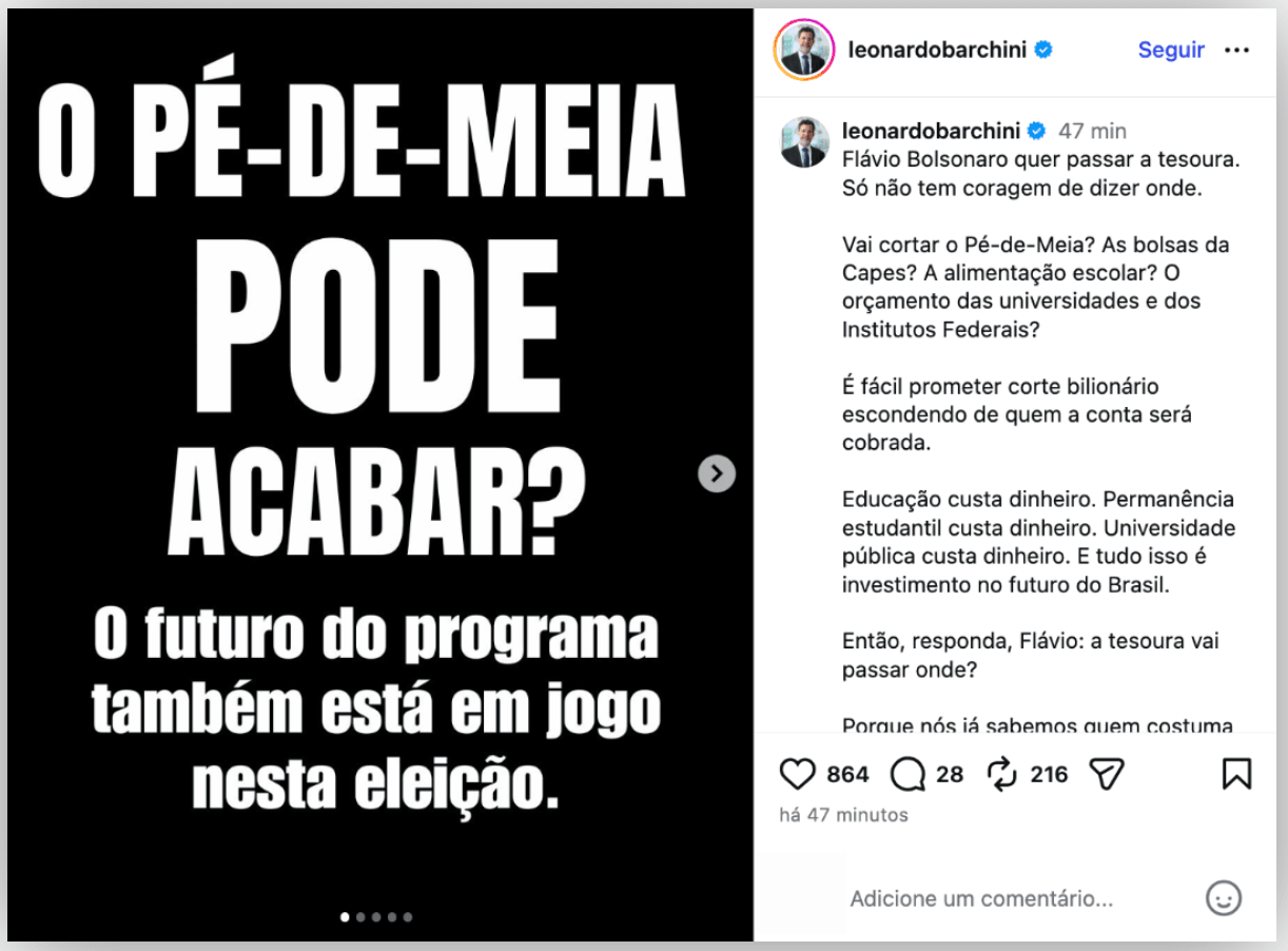 Ministro da Educação diz que Pé-de-Meia pode acabar com Flávio