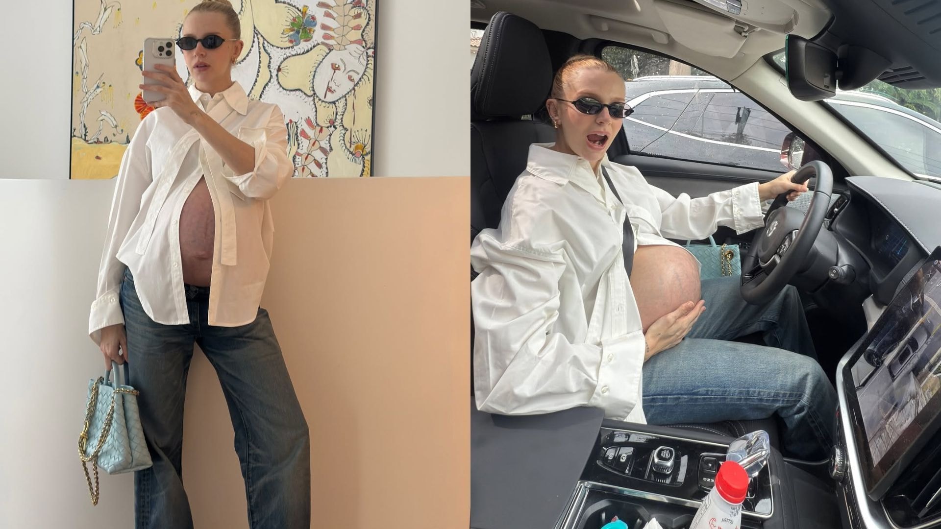 Isa Scherer impressiona com barrigão: “Vai sair mais um no parto”
