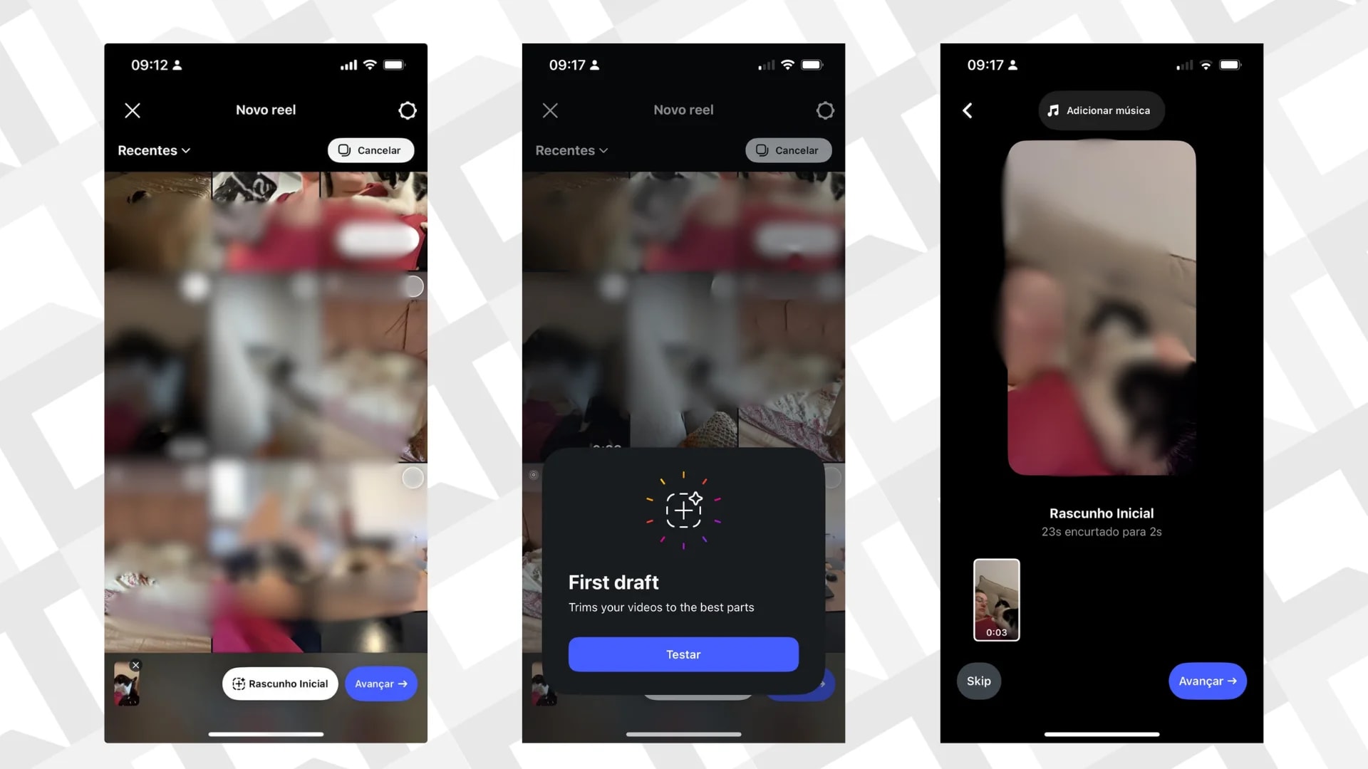 Como usar o First Draft para editar Reels automaticamente no Instagram
