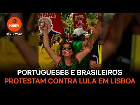 Portugueses e brasileiros protestam contra Lula em Lisboa