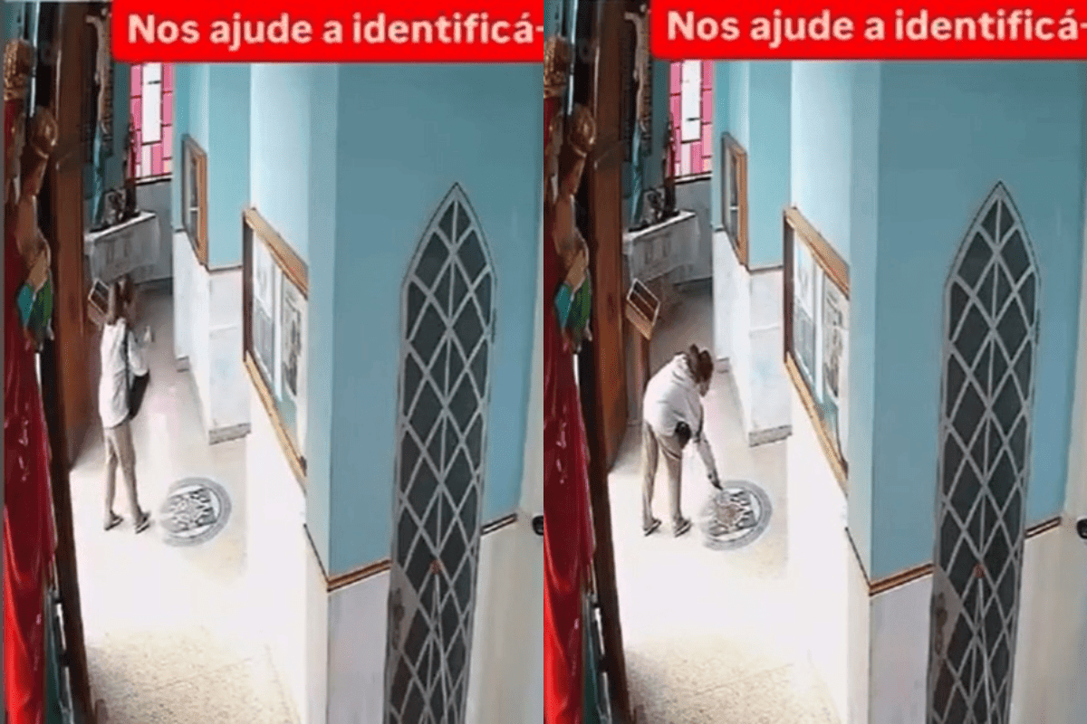 Mulher é flagrada jogando fezes dentro de igreja no interior de SP