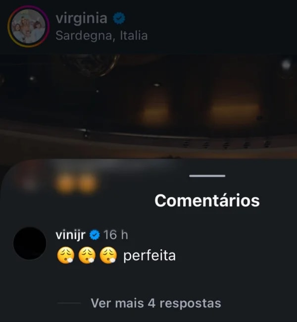 Após surgir em vídeo de Virginia, Vini Jr. a chama de "perfeita"