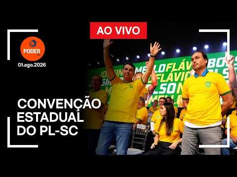 Ao vivo: PL realiza convenção em SC com Flávio, Carlos e Jair Renan