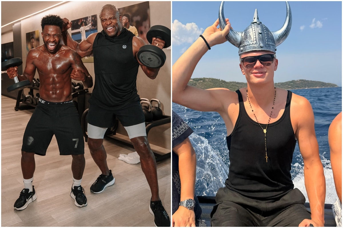 Vini Jr. e Terry Crews se reúnem em academia e fazem convite a Haaland