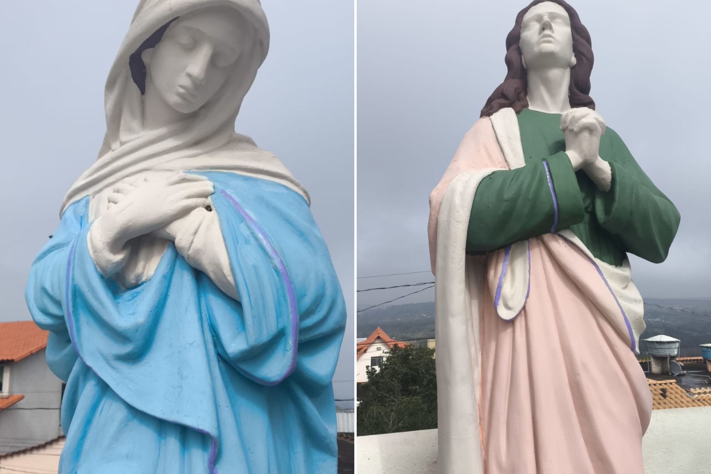 Obras sacras que viraram piada em cidade de MG têm pintura removida