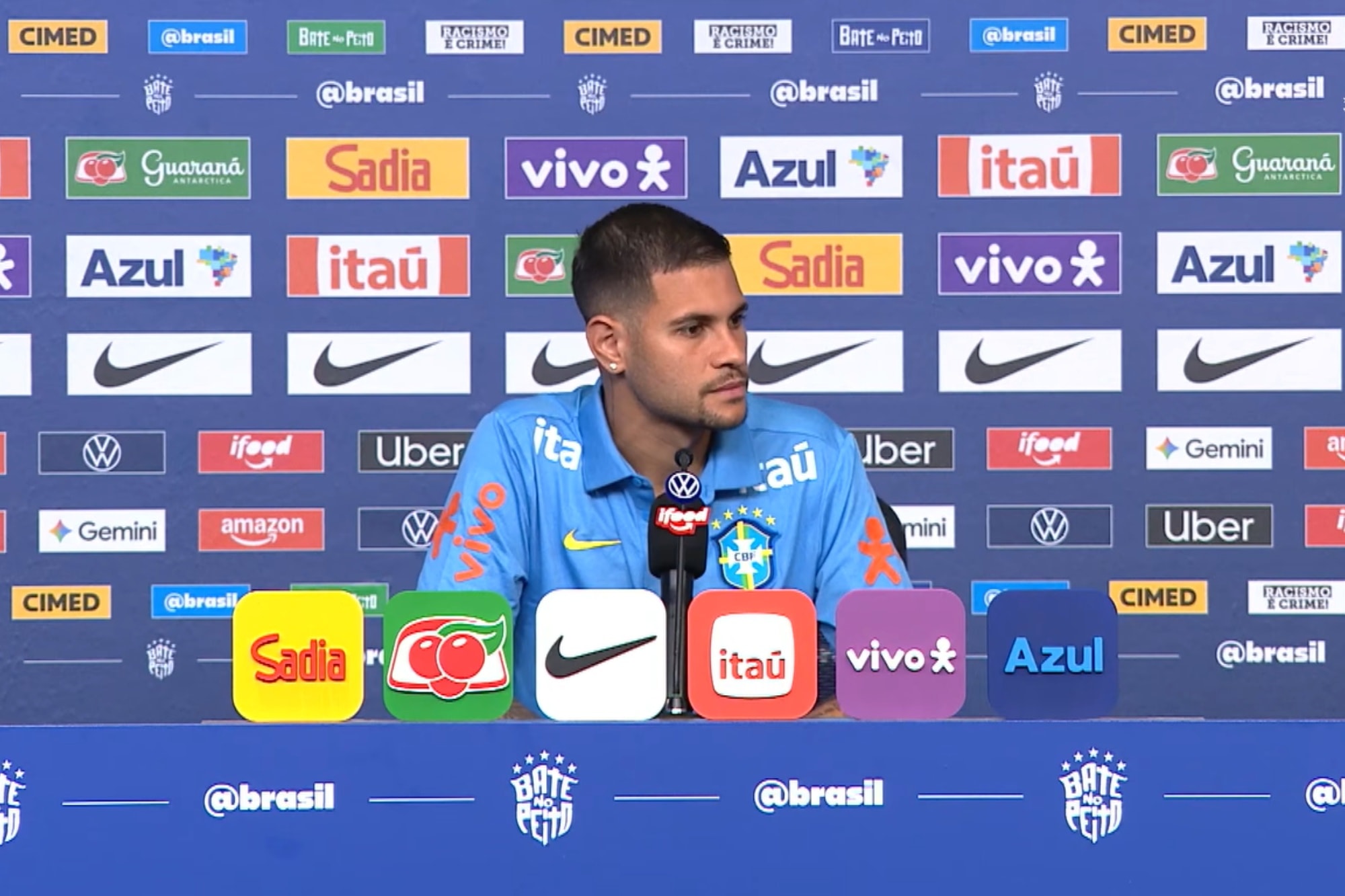 Bruno Guimarães lamenta corte de Wesley e projeta estreia na Copa