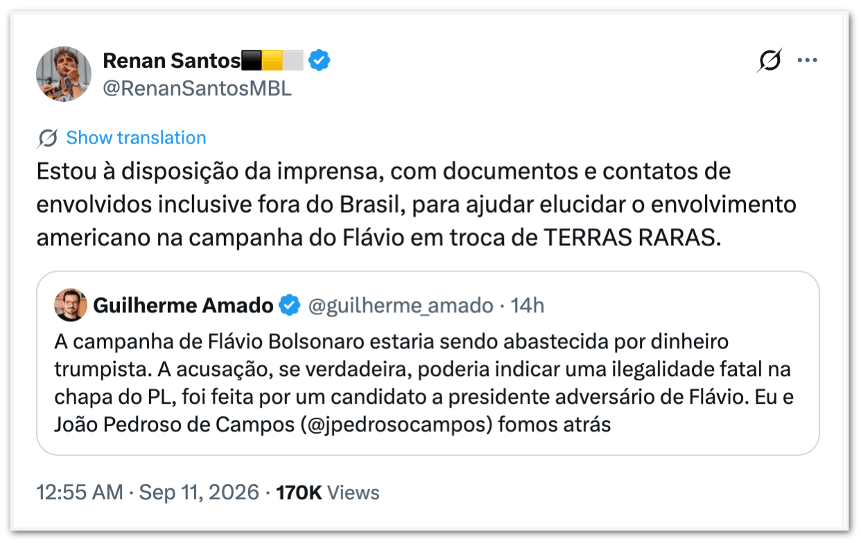 Grupo conservador do vice dos EUA buscou vir ao Brasil, diz jornal