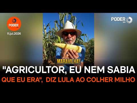“Agricultor, eu nem sabia que eu era”, diz Lula ao colher milho