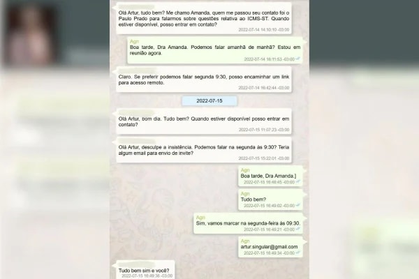 Ex-fiscal da Máfia do ICMS adiantou a advogada mudança em regra tributária