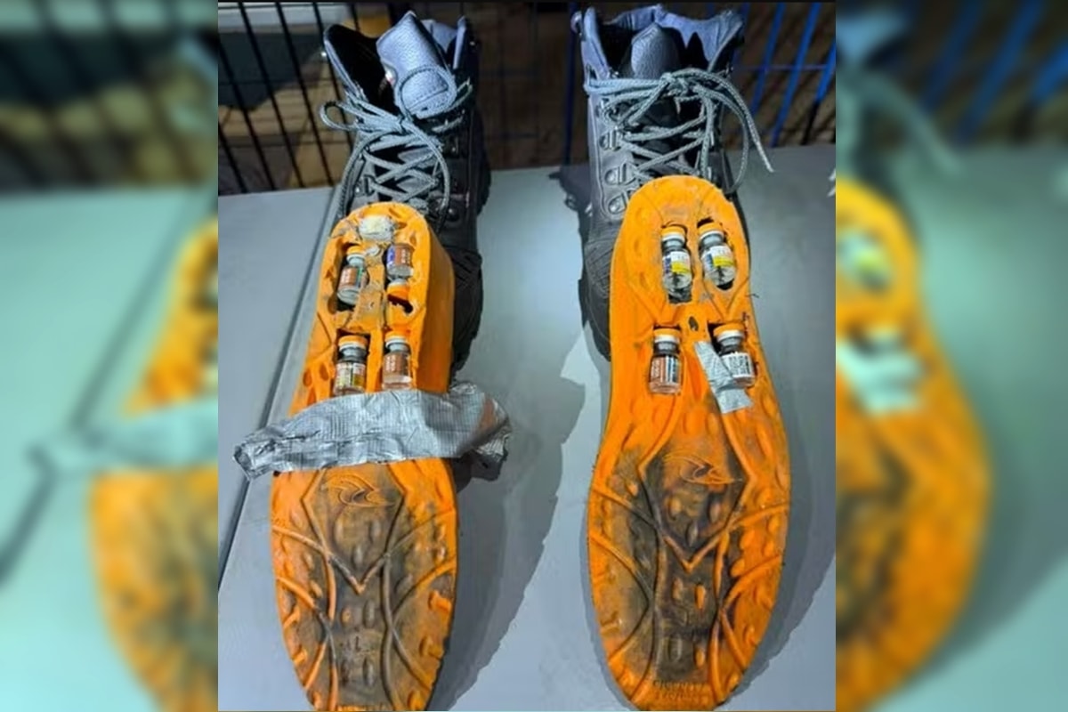 Motorista é flagrado com ampolas emagrecedoras na sola do tênis