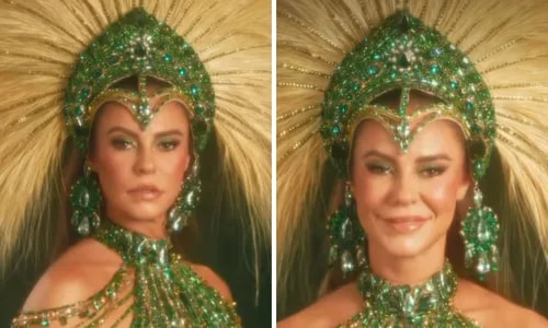 Paolla Oliveira é coroada rainha de bateria da Imperatriz e Anitta manda recado; veja