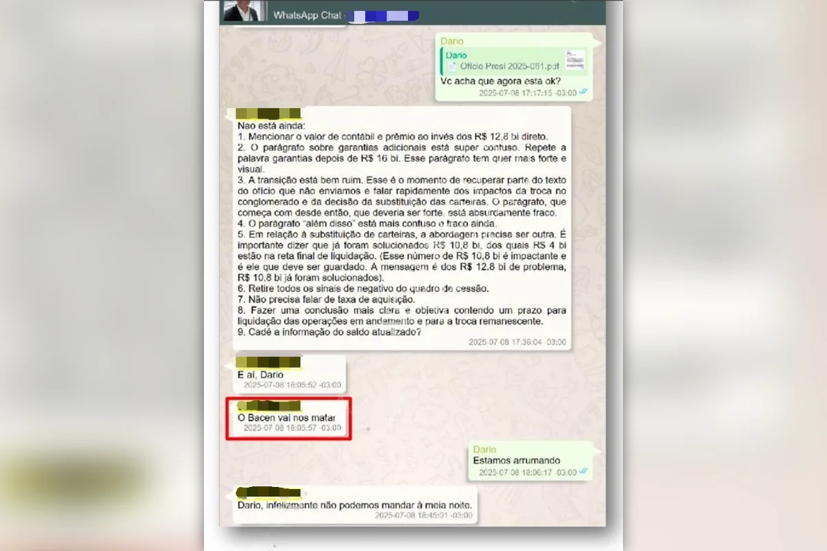 “Bacen vai nos matar”, disse então presidente do BRB em mensagem a diretor