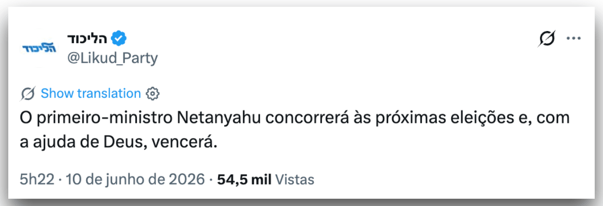 Netanyahu vai disputar eleições em Israel após dúvida de Trump