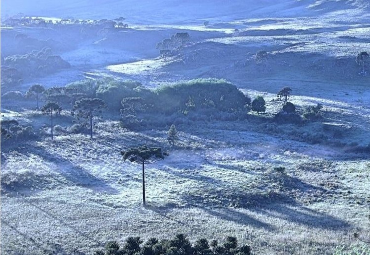 Clima: frente fria castiga o Sul com temperaturas negativas; confira