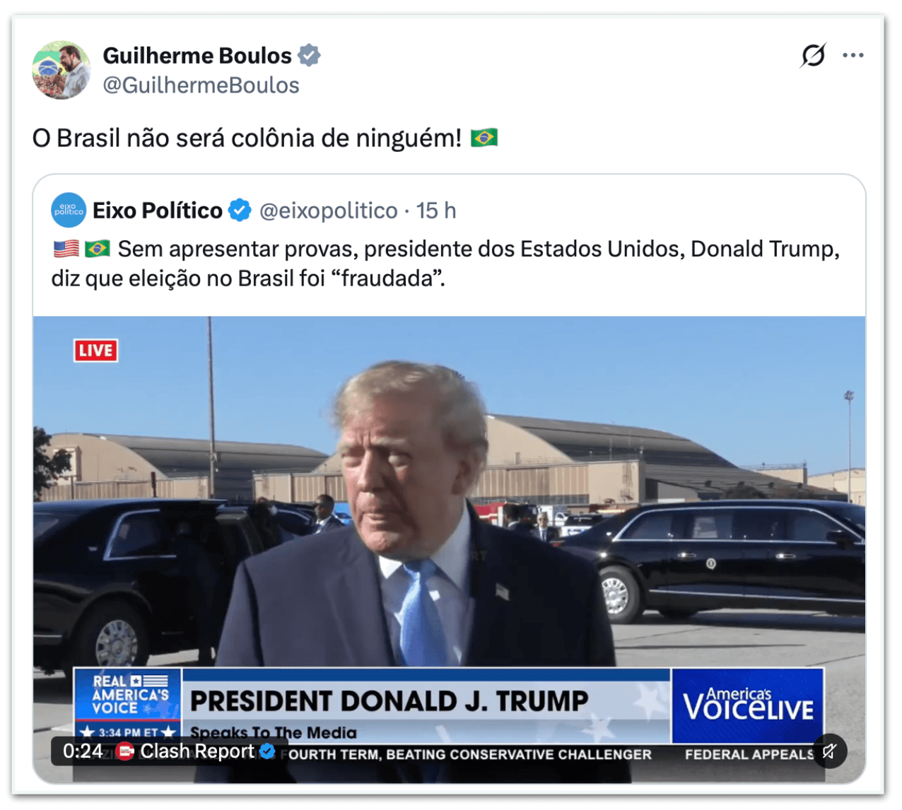 Brasil “não será colônia de ninguém”, diz Boulos sobre fala de Trump