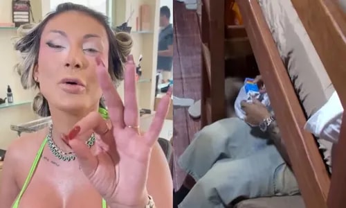 Andressa Urach reage ao descobrir que Vini Bruno usou 'tadala' em sexo