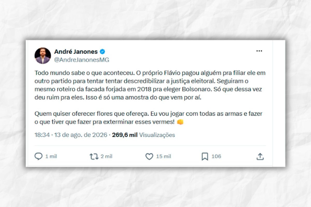 Flávio aciona TSE contra Janones por acusação de fraude em filiação