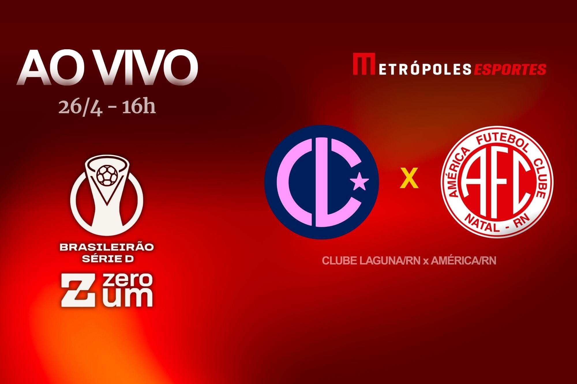 Brasileirão Série D ZeroUm: assista Clube Laguna-RN x América-RN. Siga no YouTube