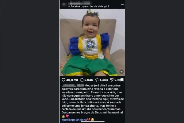 Caso Helena: pai de bebê morta aos 10 meses desabafa e pede justiça