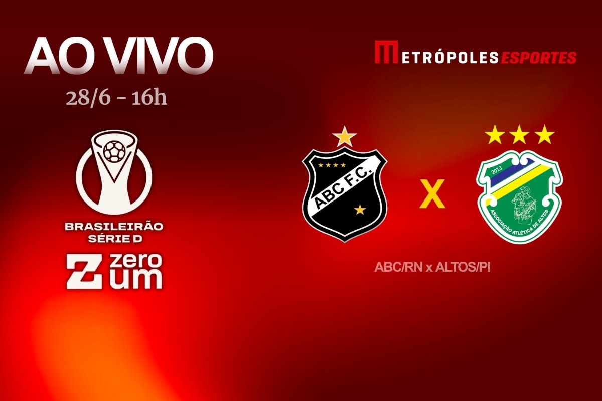 Série D ZeroUm: Metrópoles transmite ABC-RN x Altos-PI ao vivo