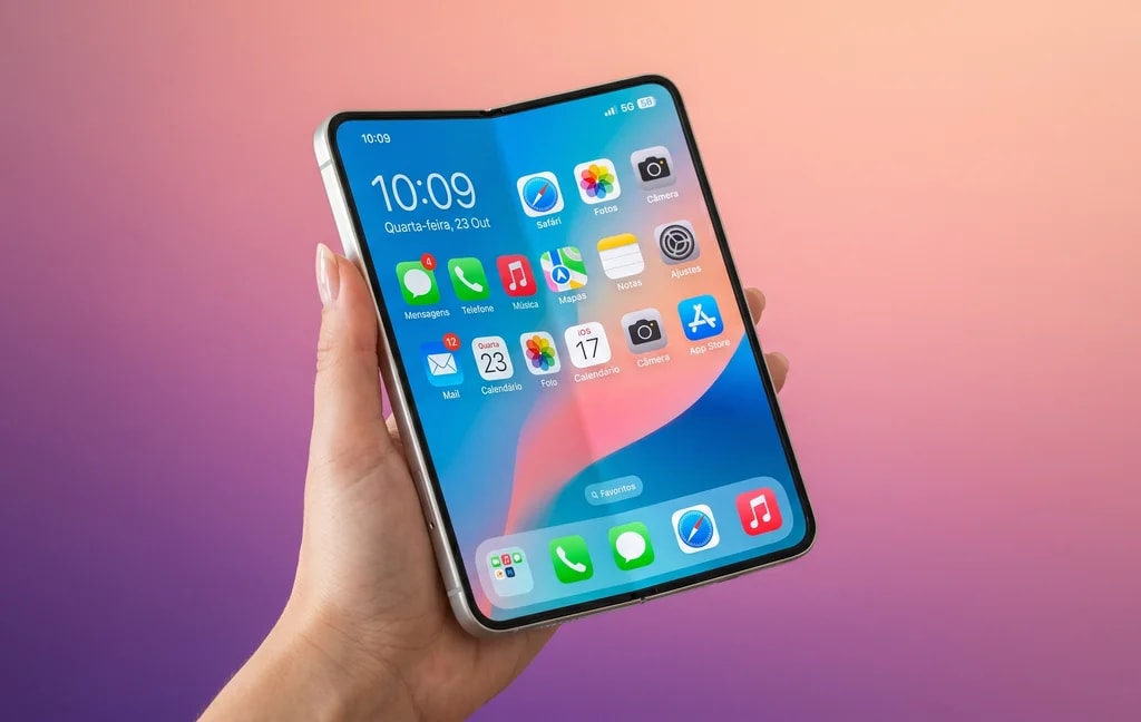 Lançamento é hoje (9): 1º celular dobrável da Apple deve se chamar "iPhone Duo"