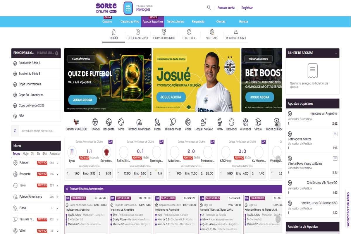 Sorte Online: apostas esportivas, jogos, app e segurança