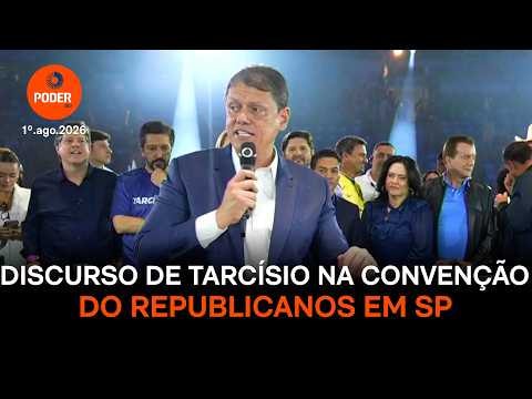 Assista ao discurso de Tarcísio na convenção do Republicanos em SP