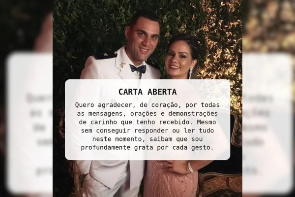 Esposa de tenente da Rota relata melhora: "Celebramos cada passo"